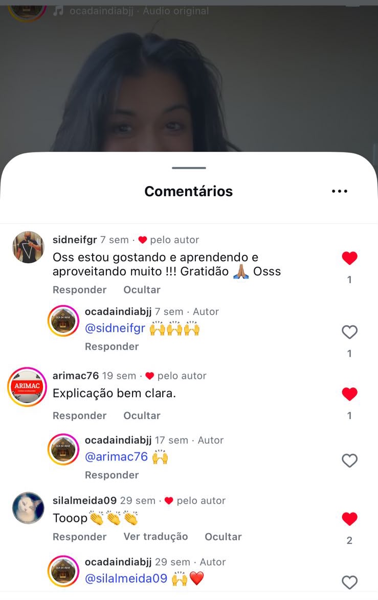 Aluno da Oca da Índia treinando, resultado 2