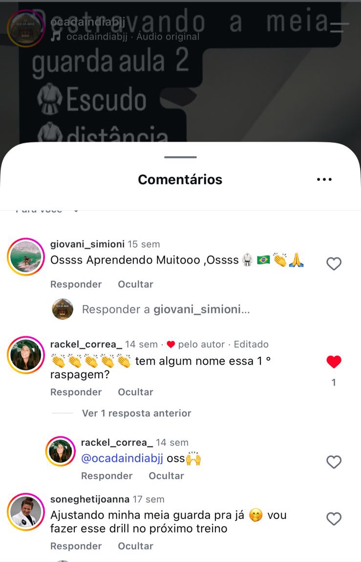Aluno da Oca da Índia treinando, resultado 10